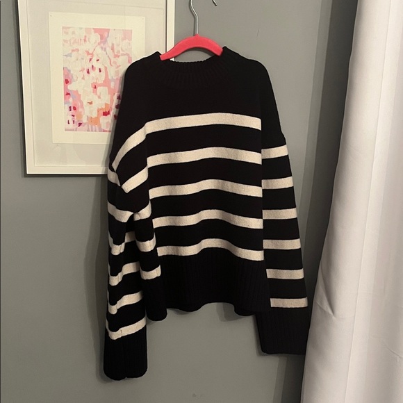 H&M Sweaters - H&M Striped Navy and White Sweater